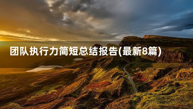 团队执行力简短总结报告(最新8篇)