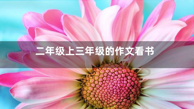 二年级上三年级的作文看书