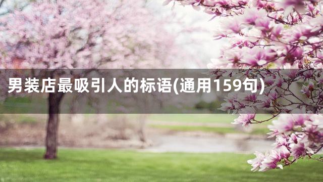 男装店最吸引人的标语(通用159句)
