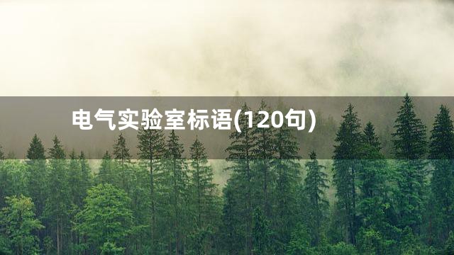 电气实验室标语(120句)