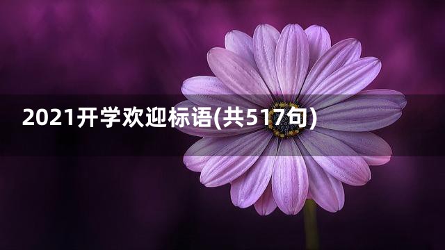 2021开学欢迎标语(共517句)