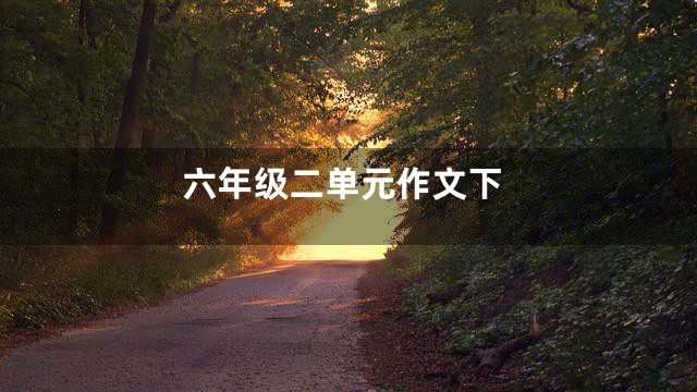 六年级二单元作文下