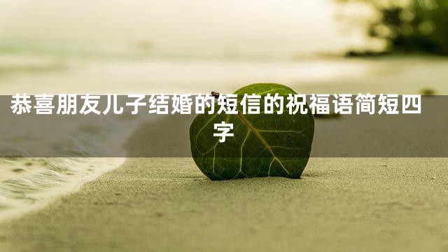 恭喜朋友儿子结婚的短信的祝福语简短四字