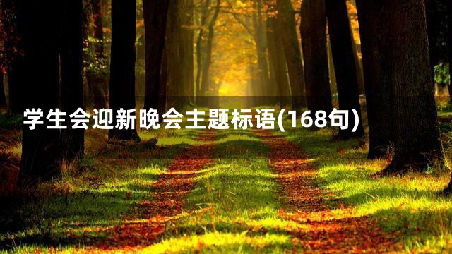 学生会迎新晚会主题标语(168句)