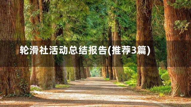 轮滑社活动总结报告(推荐3篇)