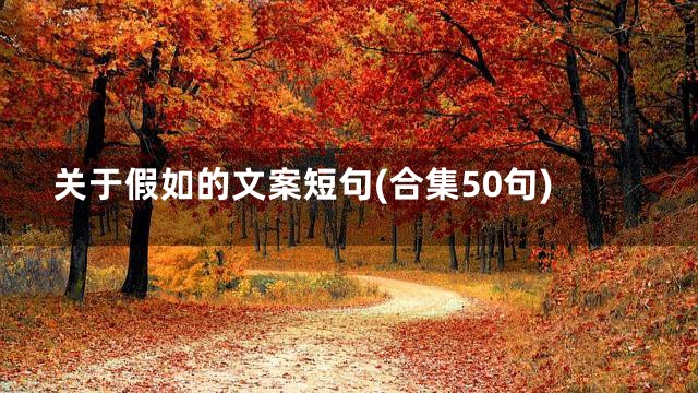 关于假如的文案短句(合集50句)