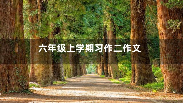 六年级上学期习作二作文
