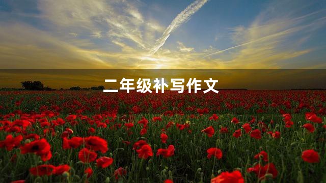 二年级补写作文