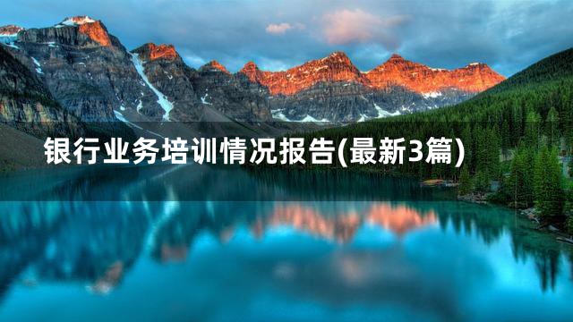 银行业务培训情况报告(最新3篇)