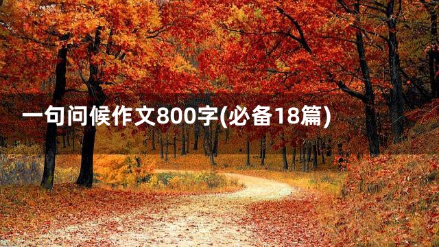 一句问候作文800字(必备18篇)